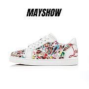 Christian Louboutin Fun Vieira Multicolor Patent and Cosmics Print Low-top Sneakers - 3221261J322 - 1