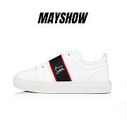 Christian Louboutin Adolescenza White Recycled Polyester and Bio-based Sneakers  - 1230193W222 - 1