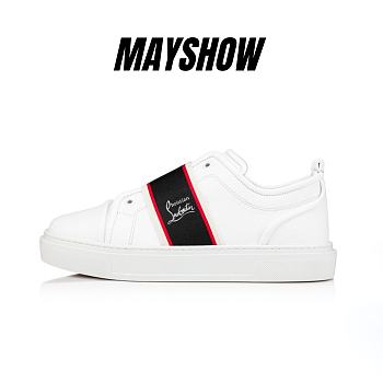 Christian Louboutin Adolescenza White Recycled Polyester and Bio-based Sneakers  - 1230193W222