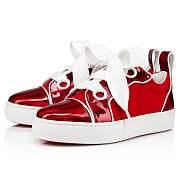 Christian Louboutin Toy Toy Man Red Patent Psychic and Neoprene Sneakers - 3220489J140 - 3