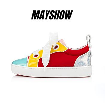 Christian Louboutin Toy Toy Man Multicolor Patent Psychic and Neoprene Sneakers - 3220490CMA3