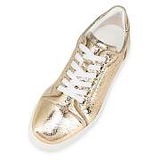 Christian Louboutin Gold Specchio Leather Sneakers - 1230488PL07 - 4