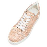 Christian Louboutin Vieira Beige Crocodile Embossed Leather Mini Crock Sneakers - 1230489W514 - 5