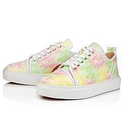 Christian Louboutin Adolon Junior Multicolor Monogrammed CL Canva Low-top Sneakers - 3220992T983 - 3