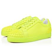 Christian Louboutin Seavaste 2 Fluo Yellow Leather Low-top Sneakers - 1230639Y326 - 4