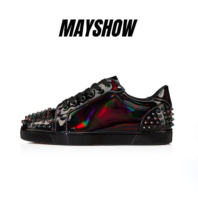 Christian Louboutin Seavaste 2 Black Psychic and Spikes Low-top Sneakers - 3220500B660 - 1