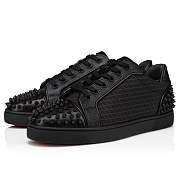 Christian Louboutin Seavaste 2 Black Leather and Spikes Low-top Sneakers - 1230693B026 - 4