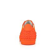 Christian Louboutin Seavaste 2 Fluo Orange Leather and Spikes Low-top Sneakers - 1230639O287 - 2