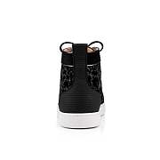 Christian Louboutin Lou Spikes Black Velvet High-top Sneakers - 3220584B002 - 5