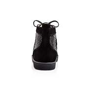 Christian Louboutin Louis Strass Black Suede and Strass High-top Sneakers - 3100592BK01 - 2