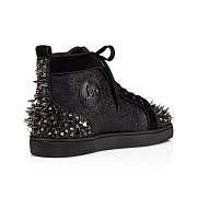 Christian Louboutin Lou Pik Pik 2 Strass Black Suede and Strass High-top Sneakers - 1230174CM47 - 3