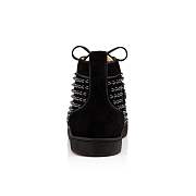 Christian Louboutin Lou Spikes Black Suede and Spikes High-top Sneakers - 3160092B049 - 2