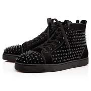 Christian Louboutin Lou Spikes Black Suede and Spikes High-top Sneakers - 3160092B049 - 5