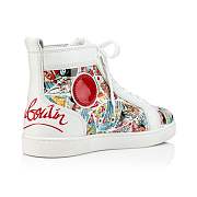 Christian Louboutin Fun Louis man Multicolor Patent Comics Print High-top Sneakers - 3220483J322 - 3