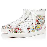 Christian Louboutin Fun Louis man Multicolor Patent Comics Print High-top Sneakers - 3220483J322 - 2