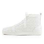 Christian Louboutin Louis Spikes White Leather and Spikes Sneakers - 11010833047 - 5