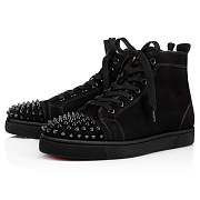 Christian Louboutin Lou Spikes Black Suede and Spikes Sneakers - 1140458B049 - 5