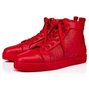 Christian Louboutin Louis Red Leather Techno CL High-top Sneakers - 1230180R251 - 4