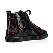 Christian Louboutin Fun Louis Black Patent Psychic High-top Sneakers - 3220606BK01 - 4