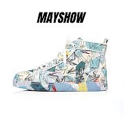 Christian Louboutin Louis Multicolor Leather Shoes It Up Print High-top Sneakers - 1230676M024 - 1