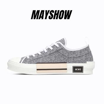 Dior B23 Low Top Ruthenium Metallic Thread Dior Oblique Jacquard - 3SN249ZTU_H868