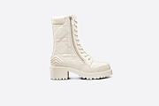 D-Leader Ankle Boot White Quilted Cannage Calfskin - KDI733CQC_S03W - 2