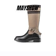 D-Major Boot Taupe and Black Technical Fabric and Black Calfskin - KDI611SCN_S46X - 1