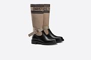 D-Major Boot Taupe and Black Technical Fabric and Black Calfskin - KDI611SCN_S46X - 4