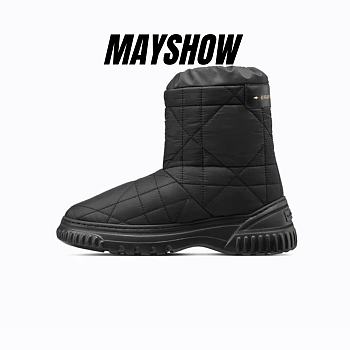 Dior Frost Ankle Boot Black Cannage Quilted Nylon and Shearling - KDI812CQN_S900