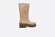 Diorunion Rain Boot Beige and Brown Two-Tone Rubber with Dior Union Motif - KCI882RUB_S21M - 3