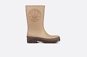 Diorunion Rain Boot Beige and Brown Two-Tone Rubber with Dior Union Motif - KCI882RUB_S21M - 5