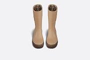 Diorunion Rain Boot Beige and Brown Two-Tone Rubber with Dior Union Motif - KCI882RUB_S21M - 4