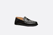 Dior Loafer Black Smooth Calfskin and Beige and Black Dior Oblique Jacquard - 3LO115ZKF_H961 - 5