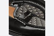 Dior Loafer Black Smooth Calfskin and Beige and Black Dior Oblique Jacquard - 3LO115ZKF_H961 - 2