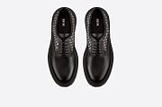 Dior Explorer Derby Shoe Black Smooth Calfskin and Black Dior Oblique Jacquard - 3DE319ZKD_H961 - 3