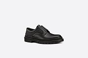 Dior Explorer Derby Shoe Black Smooth Calfskin and Dior Oblique Jacquard - 3DE319ZKD_H969 - 2