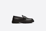 Dior Explorer Loafer Black Smooth Calfskin and CD Diamond Canvas - 3LO126ZSC_H900 - 6