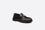 Dior Explorer Loafer Black Smooth Calfskin and CD Diamond Canvas - 3LO126ZSC_H900 - 5