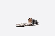 Dway Slide White Multicolor Embroidered Cotton with Dior Jardin Botanique Motif - KCQ209GRY_S43L - 3