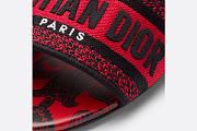 Dway Slide Black and Red Cotton with Dior Bandana Embroidery - KCQ209DME_S36X - 5