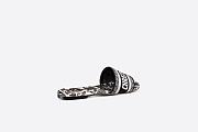 Dway Slide Black and White Cotton with Dior Bandana Embroidery - KCQ209DME_S17X - 4