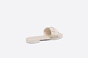 Dio(r)evolution Slide White Quilted Cannage Calfskin - KCQ726CQC_S03W - 3