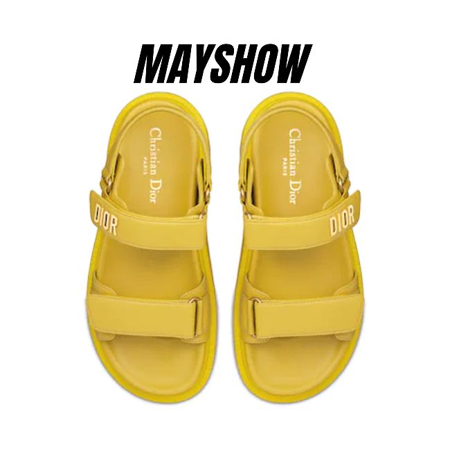 Dioract Sandal Mustard Yellow Lambskin - KCQ547LAB_S16Y - 1