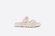 Dioract Slide White Lambskin - KCQ718LAB_S03W - 2