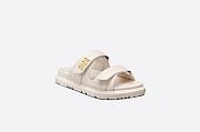 Dioract Slide White Lambskin - KCQ718LAB_S03W - 3