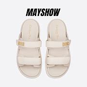 Dioract Slide White Lambskin - KCQ718LAB_S03W - 1