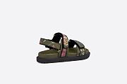 Dioract Sandal Khaki Multicolor Technical Fabric Embroidered with Dior Petites Fleurs Motif - KCQ549FWL_S11H - 3