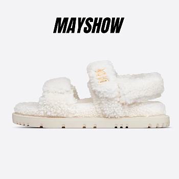 Dioract Sandal White Shearling - KCQ773SPK_S03W