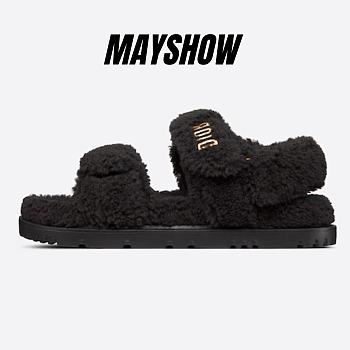 Dioract Sandal Black Shearling - KCQ773SPK_S900