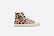 Walk'n'Dior High-Top Sneaker Beige Jute Canvas Embroidered with Dior Union Motif - KCK355JUR_S29U - 2